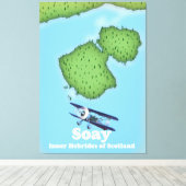 Soay Inner Hebrides of Scotland Map Leinwanddruck (Insitu (Holzboden))