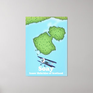 Soay Inner Hebrides of Scotland Map Leinwanddruck
