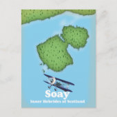 Soay Inner Hebrides of Scotland Map Postkarte (Vorderseite)