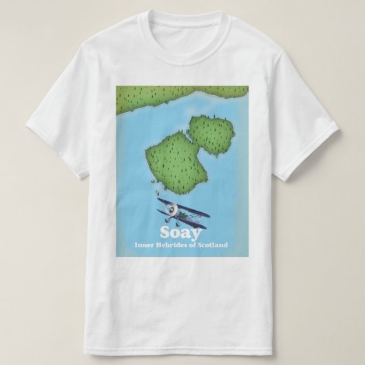 Soay Inner Hebrides of Scotland Map T-Shirt (Design vorne)