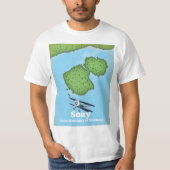 Soay Inner Hebrides of Scotland Map T-Shirt (Vorderseite)