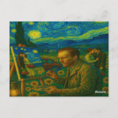 sob uma musa estrelada - under a starry muse postkarte (Rückseite)