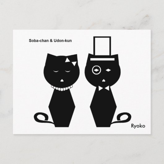 Soba-chan & Udon-kun Postcard Postkarte (Vorderseite)