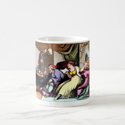 Sobald der alte Dummkopf trank seine Wein-Tasse Kaffeetasse (Mittel)