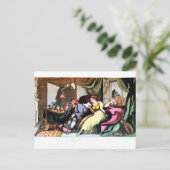 Sobald der alte Narr seinen Wein getrunken hat Postkarte (Stehend Vorderseite)