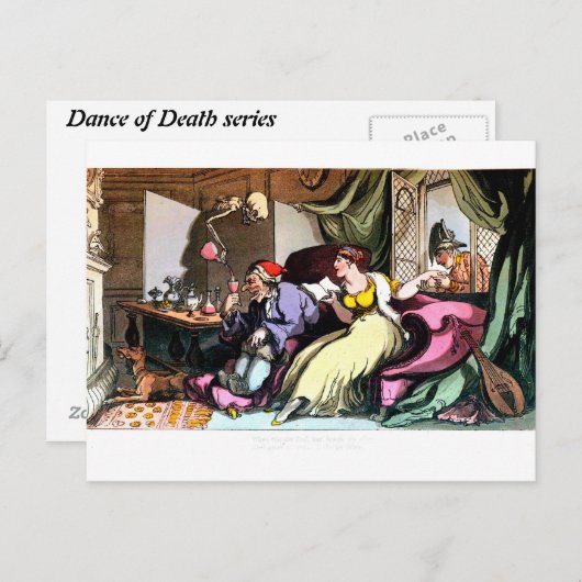 Sobald der alte Narr seinen Wein getrunken hat Postkarte (Vorne/Hinten)