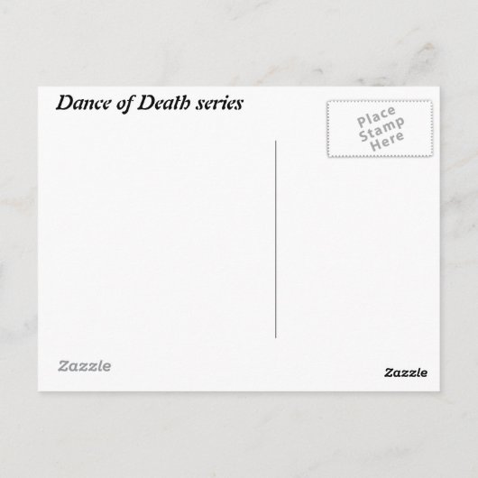 Sobald der alte Narr seinen Wein getrunken hat Postkarte (Rückseite)