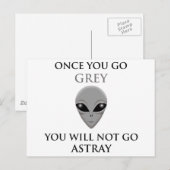 SOBALD SIE GRAU GEHEN, WERDEN SIE NOTGO ASTRAY POSTKARTE (Vorne/Hinten)