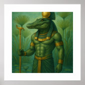 Sobek Crocodile God Poster | Antike Mythos Kunst (Vorne)