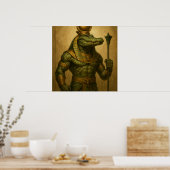 Sobek Poster - Ägyptische Krokodil-Kunst (Küche)