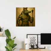 Sobek Poster - Ägyptische Krokodil-Kunst (Heimbüro)