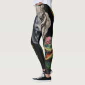 "Sobek's Serenity: Abstrakter Krokodil-Kopf Tattoo Leggings (Links)