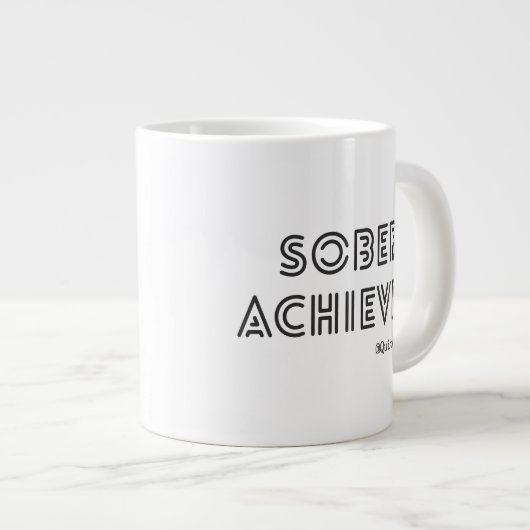 Sober Achiever Black & White Tasse (Vorderseite Rechts)