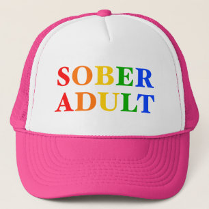 Sober Adult Hat Rainbow Truckerkappe