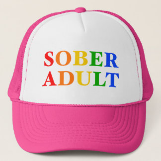 Sober Adult Hat Rainbow Truckerkappe