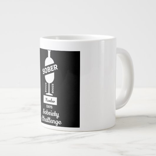 Sober AF Alkoholische Addictive Erholung Jumbo-Tasse (Vorderseite Rechts)