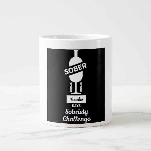 Sober AF Alkoholische Addictive Erholung Jumbo-Tasse (Vorderseite)