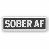 Sober AF Aufkleber (Vorderseite)