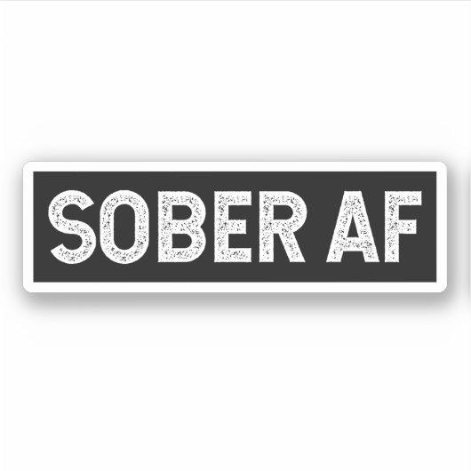 Sober AF Aufkleber (Vorderseite)