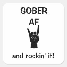 Sober AF-Aufkleber, Aufkleber für die Erholung von