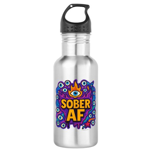 Sober AF -  Edelstahlflasche (Vorderseite)