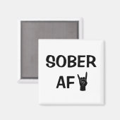 Sober AF Magnet, Sucht Erholung Geschenk Magnet (Vorderseite/Rückseite)