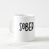 Sober AF Sobriety Funny Coffee Tasse (Vorderseite Links)