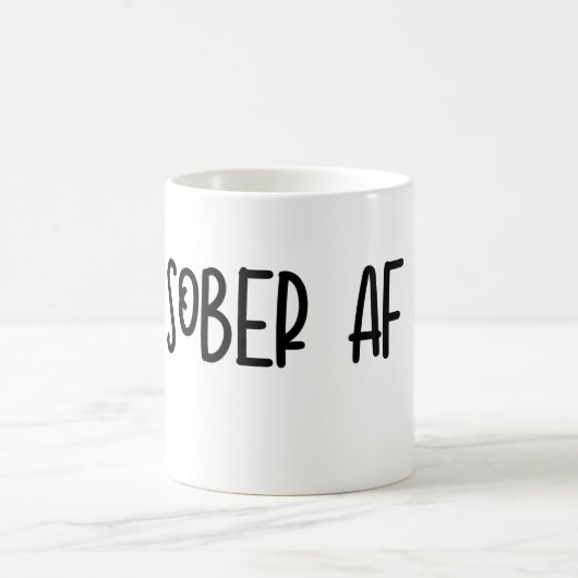 Sober AF Sobriety Funny Coffee Tasse (Mittel)