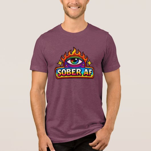 Sober AF -  Tri-Blend Shirt (Vorderseite)
