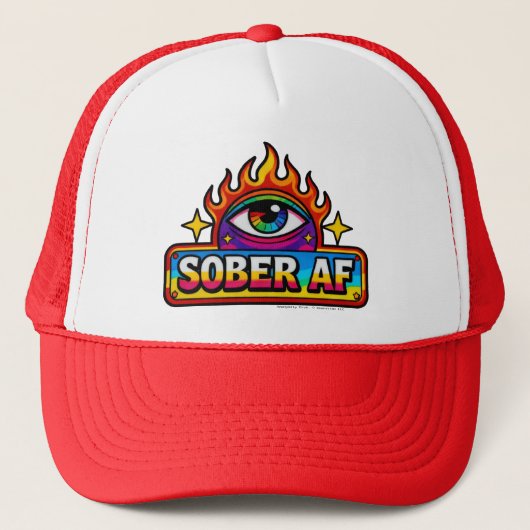 Sober AF - Trucker-Mütze Truckerkappe (Vorderseite)