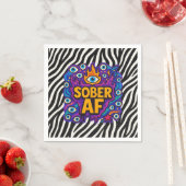 Sober AF - Zebramuster - Serviette (Beispiel)
