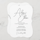 Sober and Elegant Wedding invitation Einladung (Vorne/Hinten)