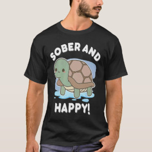 Sober and Happy Niedlich Turtle Chibi Erholung Ann T-Shirt