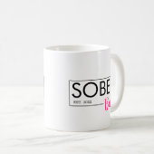 Sober Babe Est. Benutzerdefiniertes Datum Kaffeetasse (VorderseiteRechts)