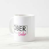 Sober Babe Est. Benutzerdefiniertes Datum Kaffeetasse (Vorderseite Links)