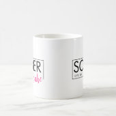 Sober Babe Est. Benutzerdefiniertes Datum Kaffeetasse (Mittel)