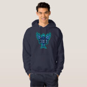 Sober Blue Hoodie (Vorne ganz)