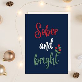 Sober Christmas Card, Personalisierte Weihnachtska Dankeskarte