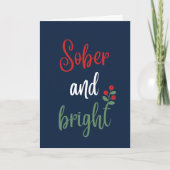 Sober Christmas Card, Personalisierte Weihnachtska Dankeskarte (Vorderseite)