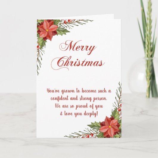 Sober Christmas card, Proud Postcard Dankeskarte (Vorderseite)