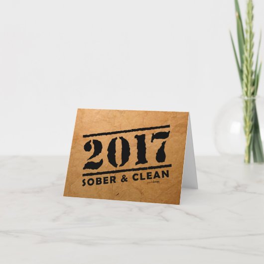 Sober & Clean 2017 (Erholung Geschenke/Abhängigkei Karte (Vorderseite)