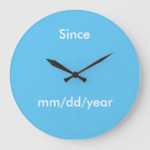 Sober Date Clock Große Wanduhr (Vorderseite)
