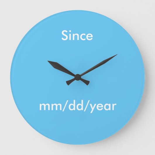 Sober Date Clock Große Wanduhr (Vorderseite)