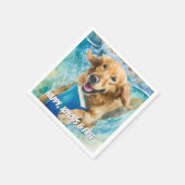 Sober Dog Big Book Recovery | Benutzerdefinierter  Serviette (Ecke)