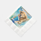 Sober Dog Big Book Recovery | Custom Text Serviette (Ecke)