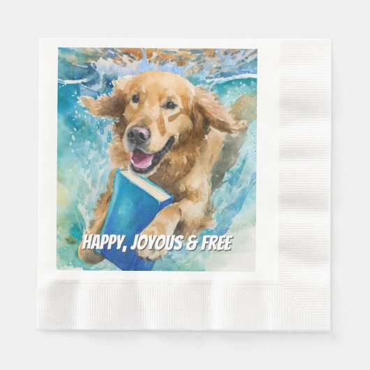 Sober Dog Big Book Recovery | Custom Text Serviette (Vorderseite)