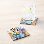 Sober Giraffe Reading Big Book Erholung Getränkeuntersetzer (Rechte Seite)