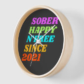 Sober glücklich n'free seit (passen Sie das Jahr a Uhr (Winkel)