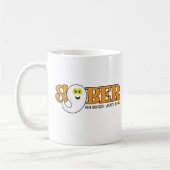 Sober Halloween mit Niedlichem Geist Kaffeetasse (Links)