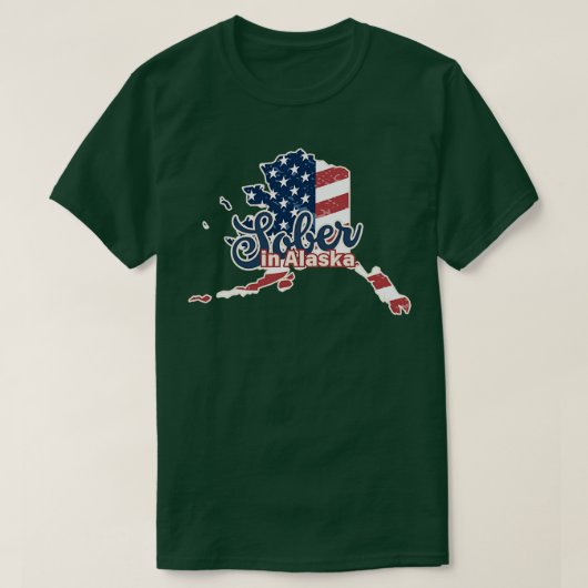 Sober in Alaska Vintage Textur TShirt (Design vorne)
